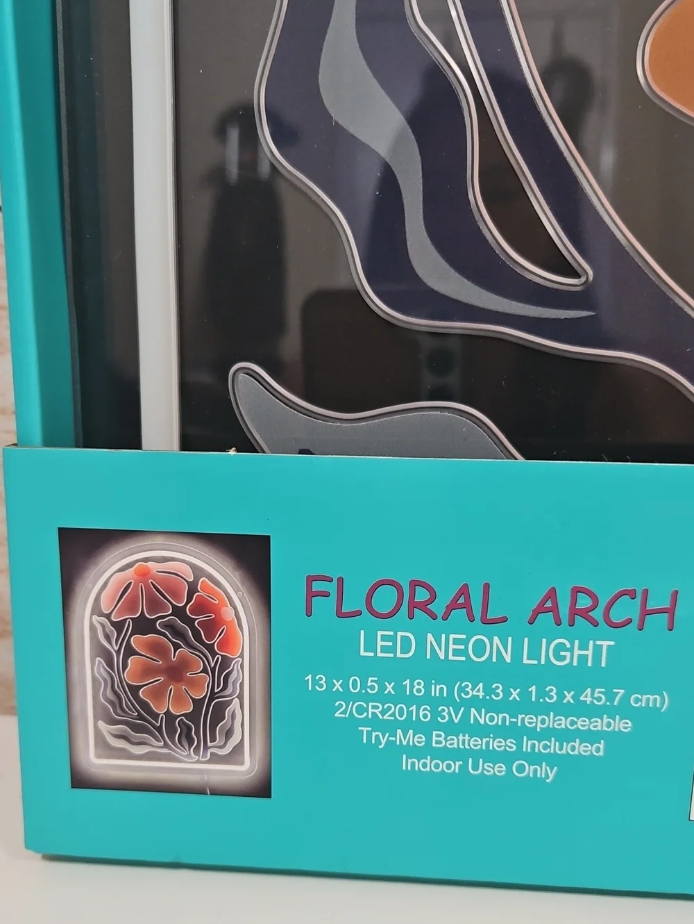 Floral Arch LED Neon Light Wall Decor - Orange & Pink Room Decoration